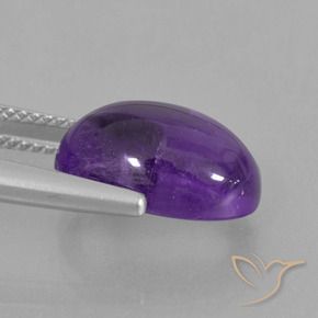 Améthyste Violet moyen naturelle ovale, 6.14 ct, Transparent