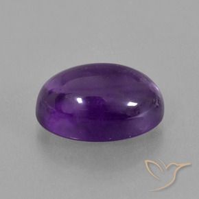 Améthyste Violet moyen-léger naturelle ovale, 6.30 ct, Transparent