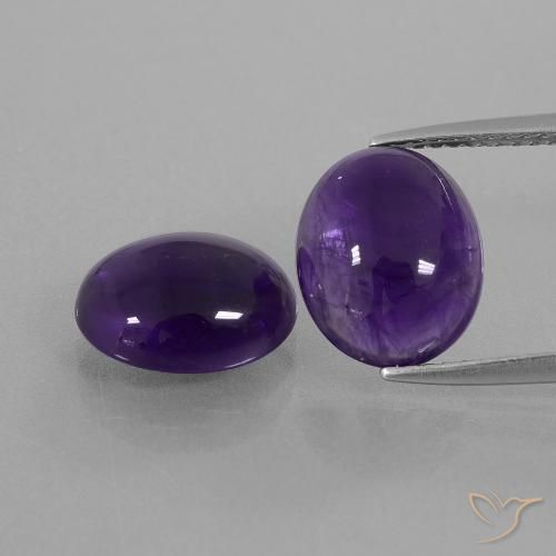6.01ctw Naturel Violet foncé Améthyste, ovale, Transparent