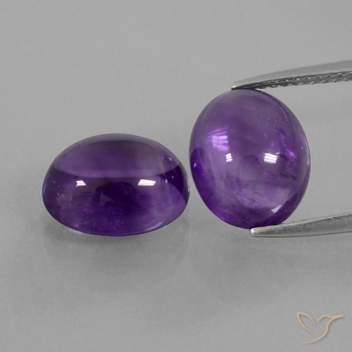 7.69ctw Naturel Violet moyen Améthyste, ovale, Transparent