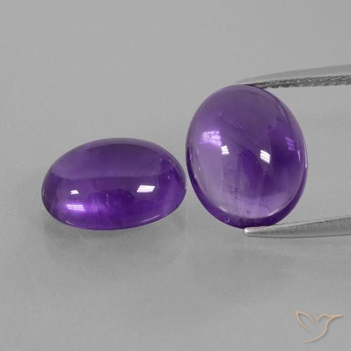 7.01ctw Naturel Violet moyen Améthyste, ovale, Transparent