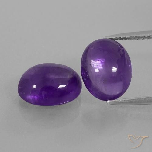 7.69ctw Naturel Violet moyen Améthyste, ovale, Transparent