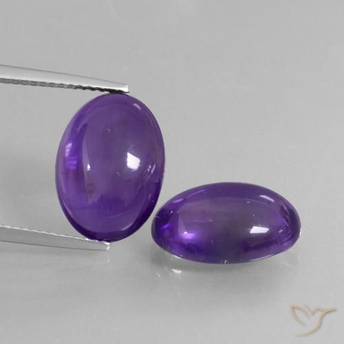 11.00ctw Naturel Violet moyen Améthyste, ovale, Transparent