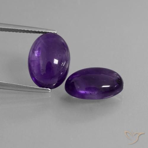 11.20ctw Naturel Violet foncé Améthyste, ovale, Transparent
