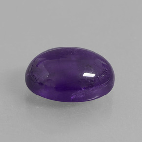 Améthyste violet foncé naturelle coupe ovale, 7,06 ct, transparent