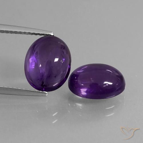 6.73ctw Naturel Violet foncé Améthyste, ovale, Transparent