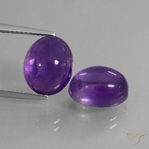 8.76ctw Naturel Violet moyen Améthyste, ovale, Transparent