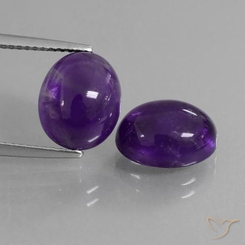 8.01ctw Naturel Violet moyen Améthyste, ovale, Transparent
