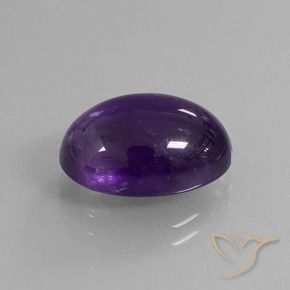 Améthyste Violet foncé naturelle ovale, 6.32 ct, Transparent
