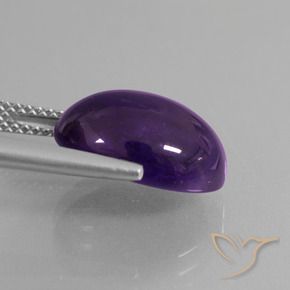 Améthyste Violet foncé naturelle ovale, 6.32 ct, Transparent