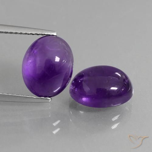 7.86ctw Naturel Violet moyen Améthyste, ovale, Transparent
