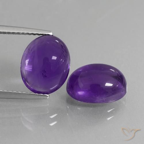 7.61ctw Naturel Violet moyen Améthyste, ovale, Transparent