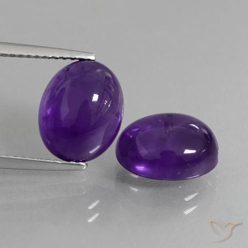 7.89ctw Naturel Violet moyen Améthyste, ovale, Transparent
