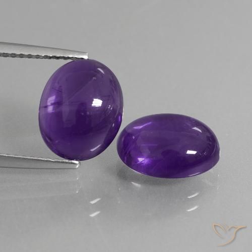 6.68ctw Naturel Violet moyen Améthyste, ovale, Transparent