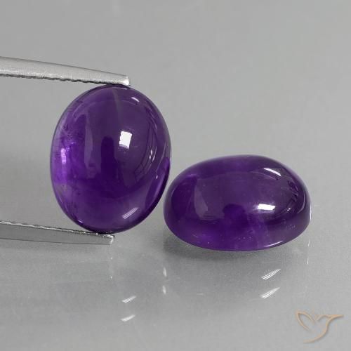 8.08ctw Naturel Violet moyen Améthyste, ovale, Transparent