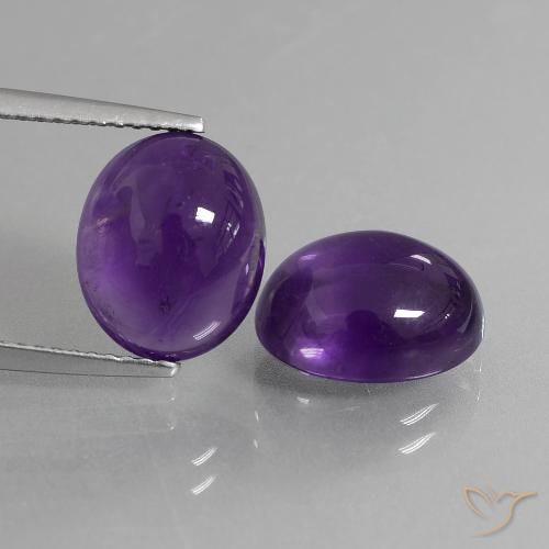 7.99ctw Naturel Violet foncé Améthyste, ovale, Transparent
