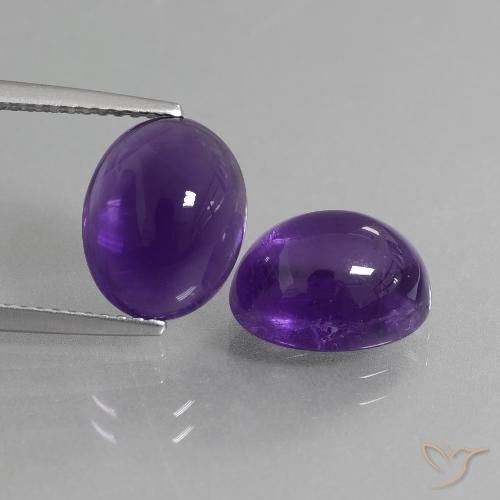 7.33ctw Naturel Violet foncé Améthyste, ovale, Transparent