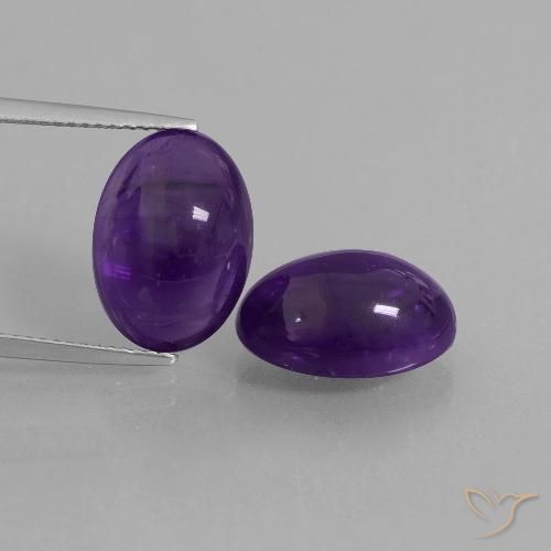 12.30ctw Naturel Violet foncé Améthyste, ovale, Transparent
