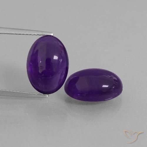 12.02ctw Naturel Violet foncé Améthyste, ovale, Transparent