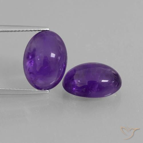 12.70ctw Naturel Violet moyen Améthyste, ovale, Transparent