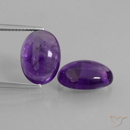 11.45ctw Naturel Violet moyen Améthyste, ovale, Transparent