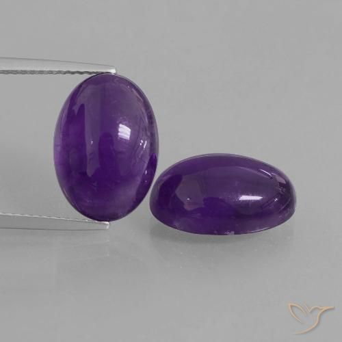 12.78ctw Naturel Violet moyen Améthyste, ovale, Transparent