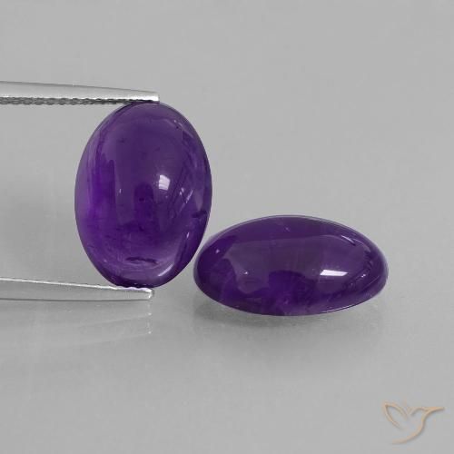 10.63ctw Naturel Violet moyen Améthyste, ovale, Transparent