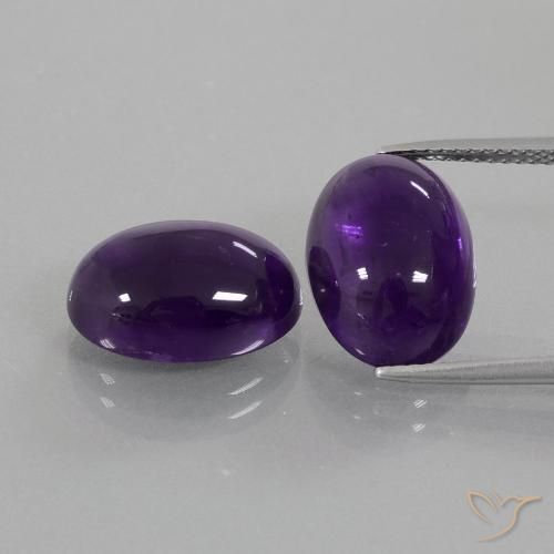 12.34ctw Naturel Violet foncé Améthyste, ovale, Transparent
