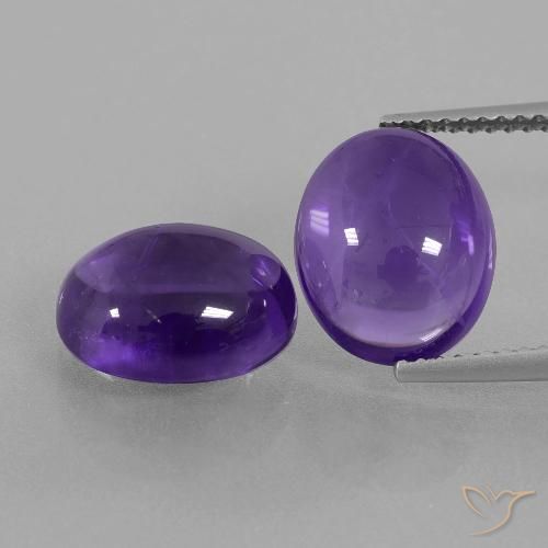 7.85ctw Naturel Violet moyen Améthyste, ovale, Transparent