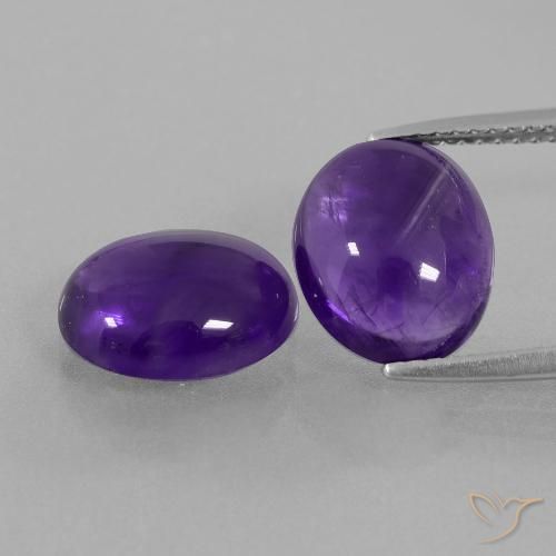 6.29ctw Naturel Violet moyen Améthyste, ovale, Transparent