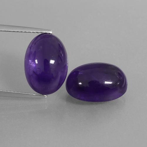 Achetez naturel 14.72ct Violet foncé Améthyste gems, Coupe ovale, En provenance Brésil chez GemSelect. En stock, livraison internationale!