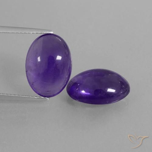 10.31ctw Naturel Violet foncé Améthyste, ovale, Transparent