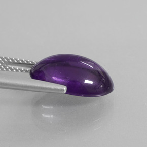 Améthyste violet foncé naturelle coupe ovale, 5,40 ct, transparent