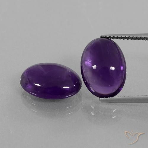10.34ctw Naturel Violet foncé Améthyste, ovale, Transparent
