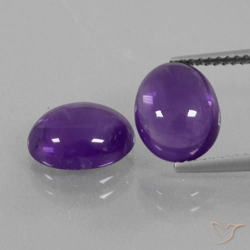 5.23ctw Naturel Violet moyen Améthyste, ovale, Transparent