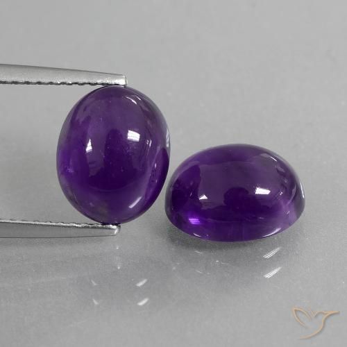 6.14ctw Naturel Violet moyen Améthyste, ovale, Transparent