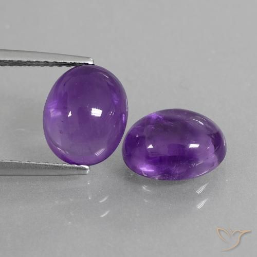 Achetez naturel 5.80ct Violet moyen-léger Améthyste gems, Coupe ovale, En provenance Brésil chez GemSelect. En stock, livraison internationale!