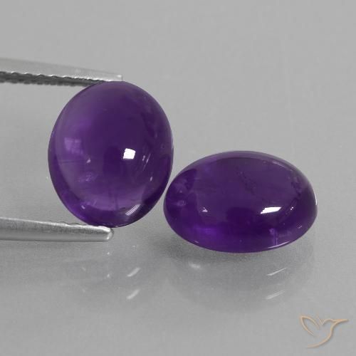 5.55ctw Naturel Violet moyen Améthyste, ovale, Transparent