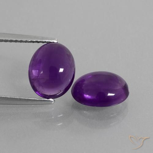 4.65ctw Naturel Violet foncé Améthyste, ovale, Transparent