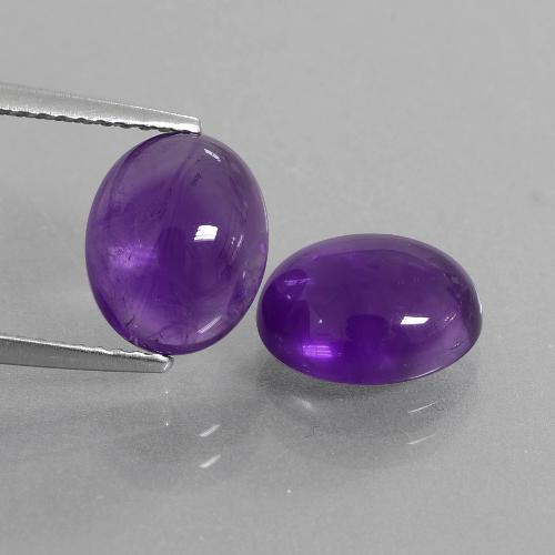 Achetez naturel 5.38ct Violet moyen Améthyste gems, Coupe ovale, En provenance Brésil chez GemSelect. En stock, livraison internationale!