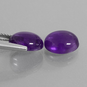 Achetez naturel 5.38ct Violet moyen Améthyste gems, Coupe ovale, En provenance Brésil chez GemSelect. En stock, livraison internationale!
