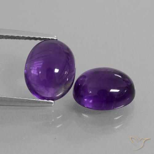 5.58ctw Naturel Violet moyen Améthyste, ovale, Transparent