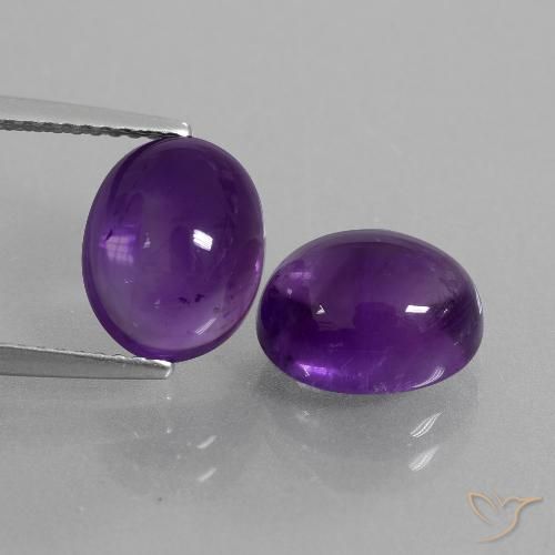 6.51ctw Naturel Violet moyen Améthyste, ovale, Transparent