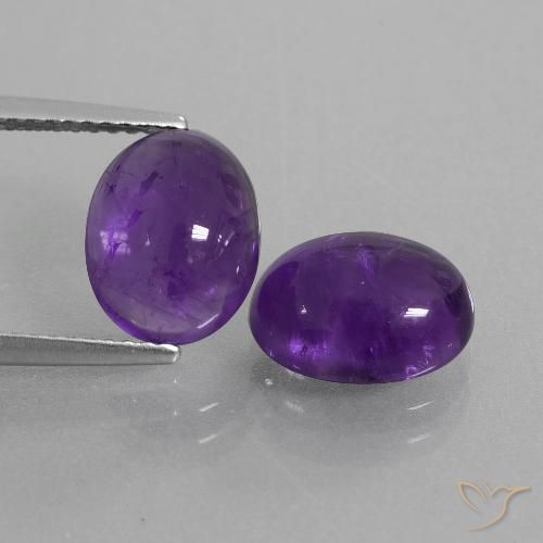 5.52ctw Naturel Violet moyen Améthyste, ovale, Transparent