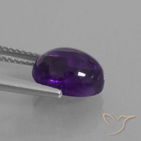 Améthyste Violet moyen naturelle ovale, 3.29 ct, Transparent