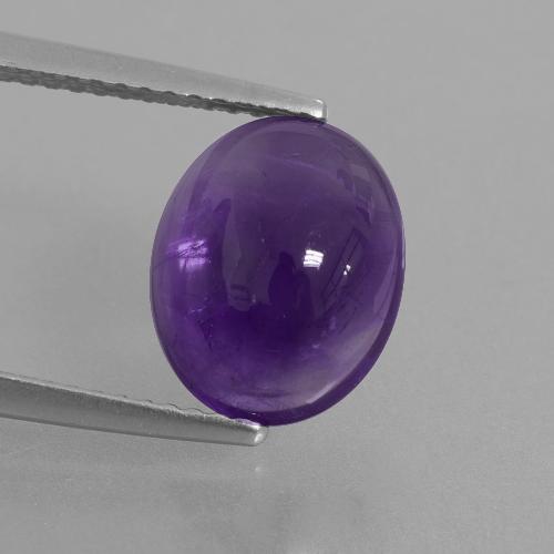 Améthyste violet moyen naturelle coupe ovale, 3,10 ct, transparent