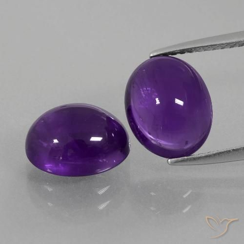 6.08ctw Naturel Violet moyen Améthyste, ovale, Transparent