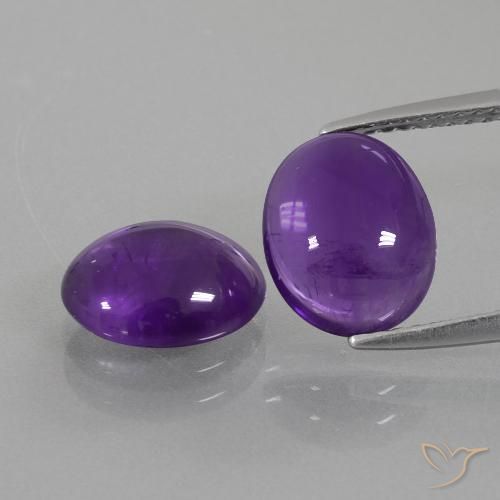 4.43ctw Naturel Violet moyen-léger Améthyste, ovale, Transparent
