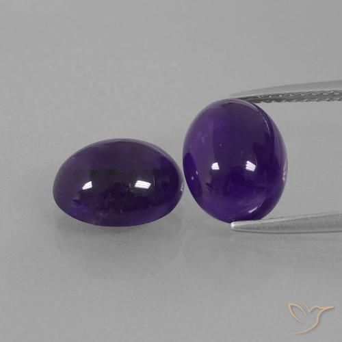 5.85ctw Naturel Violet foncé Améthyste, ovale, Transparent