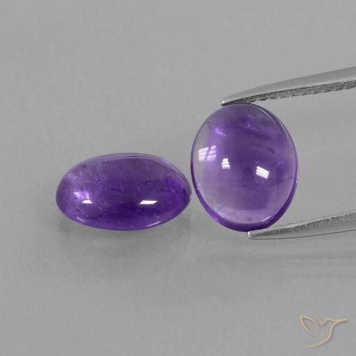 4.26ctw Naturel Violet moyen Améthyste, ovale, Transparent